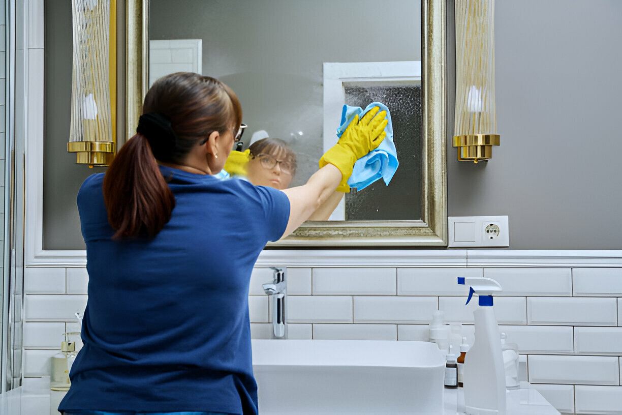 deep bathroom cleaning